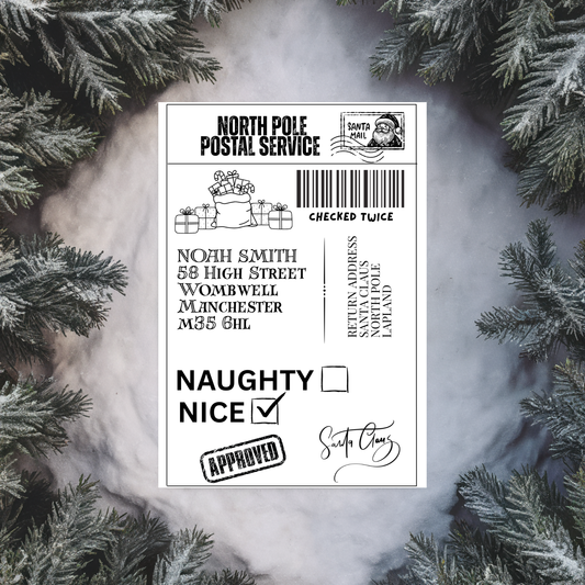 Personalised Santa Labels - Pack of 10