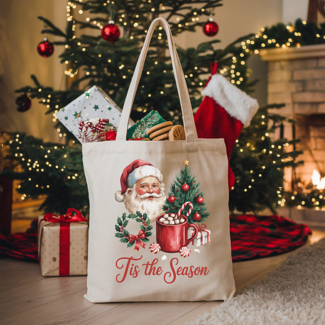 Tis The Season Vintage Tote Bag