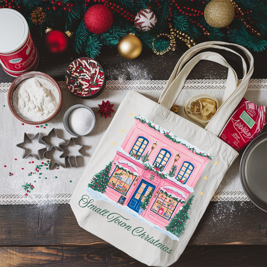 Small Town Christmas Tote Bag