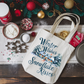 Winter Wishes, Snowflake Kisses Tote Bag