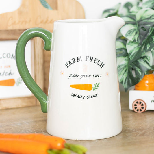 Farm Fresh Carrots Ceramic Jug