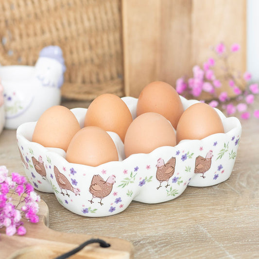 Countryside Hen Ceramic Egg holder